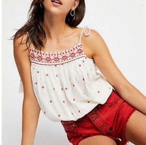 Free People Embroidered Top